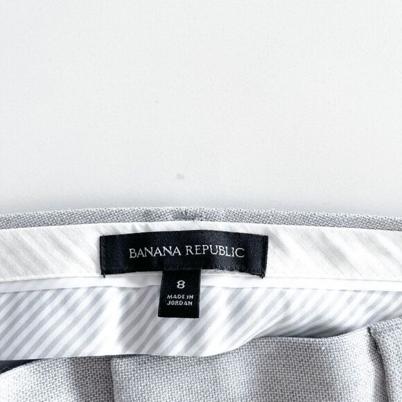 Banana Republic Ryan Womens Classic Ankle Trouser Pants Woven Light Grey Size 8 - Picture 4 of 12